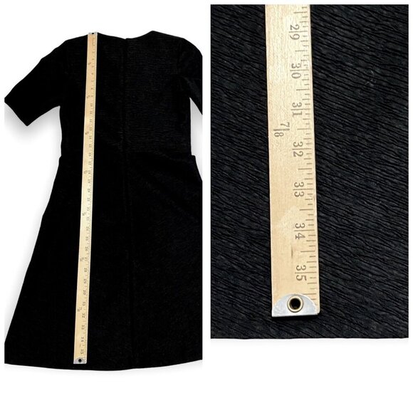 COS Textured Short Sleeve Black Dress Size XS - Picture 10 of 10